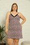 Women's Cotton Rope Strap Large Size Nightgown 999
