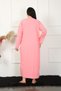 Big Long Sleeve Lace Salmon Mother Nightgown 1355 - 3