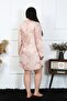 Women's Plus Size Cotton Buttoned Long Sleeve Mink Tunic Nightgown 12205 - 5