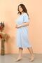 Women's Plus Size Short Sleeve Ice Blue Nightgown 12502 - 2