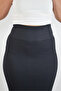 Ribbed Long Skirt with Elastic Waist - 5