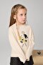 Girl's 4-9 Years Old Embroidered Sweater 4359 Beige