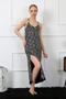 Fashion Stripe Women's Long Nightgown with Rope Straps 824