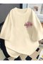 Ins Trendy Couple Casual Weightless Pure T-Shirt for Women, Plus Size Wide Short Sleeve Summer Design, - 2