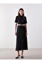 Lcw Vision Black Linen Blend Shirt Dress - 4
