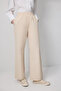 ELASTIC WAIST WIDE LEGS PANTS - 3