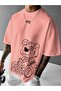 Men's Comfortable Short Sleeve Bear Print T-Shirt.