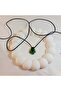 Lace up Adjustable String Murano Glass Flower Beaded Choker Necklace Flower Necklace