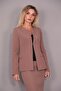 Oval Collar Classic Jacket with Side Pockets - Brown - 1043100 - 3