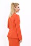 Oval Collar Classic Jacket with Side Pockets - Orange - 1043100 - 2