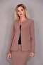 Oval Collar Classic Jacket with Side Pockets - Brown - 1043100