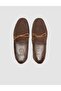 Lenamo 100% Genuine Leather Brown Suede Men's Casual Boat Shoes - 4