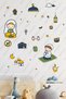 Praying Kids Ramadan Sticker Set - Ramadan Bear Themed Glass Wall Ornaments Children's Room Wall