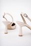 Michelle Guaranteed Open Back Belt Detailed Two-Strapped Patent Leather Women's Heeled Shoes - 3