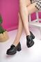 Valencia Guaranteed Women's Thick Heeled Round Toe Metal Buckle Loafer Casual Shoes - 2