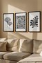 3 Piece Real Wood Colored Framed Painting Set - Model 31