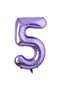 Purple Butterfly 5 Year Old Foil Balloon Set - 5