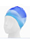 Adult Multicolor Silicone Swimming Cap Blue 8- 0616915334 - 2