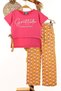 Girl's Summer 2-3-4-5-6 Years Old Tiril Tiril Viscose Bottom Crop Model T-Shirt Girl's Set