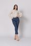 Women's Summer Indigo High Waist Belted Straight Short Leg Pocket Pants Casual Daily Office Stylish 30224 - 5