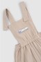 Organic Cotton Muslin Baby Beige Bloomer Shorts Salopet - 4