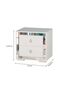 Ezekiel Night Stand Multifunctional Bedside Table-White / Silver L52xW40xH47.5cm - 7