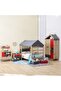 Bricks 3-Drawer Dresser with Shelf & Mirror - Oak/Red/Grey - Engineered Wood - 5-Year Warranty - 2