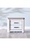 Olivos Nightstand Multifunctional Bedside Table-Ash Grey/Oak L60xW40xH49cm - 2