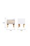 Aurora Night Stand Multifunctional Bedside Table-White / Natural Oak L35xW40xH44cm - 4