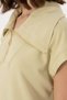 Women's Khaki Modal Blend Polo Neck T-Shirt 50300738-Vr183 - 7