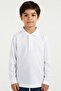 Polo Neck Long Sleeve White Lacoste School T-Shirt