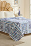 Lunara 100% Cotton Double Single Pique Blue - 3