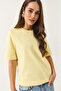 Women's Butter Crew Neck Padded Cotton Basic T-Shirt 241134 60283128