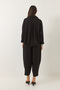 Women's Black Batwing Sleeve Shirt Shalwar Pants Eliza Top-Bottom Set 60283132 - 7