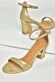 U 820231509   Gold Thick Heeled Women's Shoes - 6