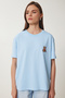 Teddy Bear Cotton T-Shirt - Sky Blue Lav0005 - 4