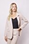 Women's Collared Pocket Flap Long Sleeve Lightweight Lycra Fabric Oversize Blazer Jacket (Pants Jument 40075)- - 3
