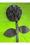 Relief Branched Leafy Flower Applique Sewing Clothing Accessory 30X10 cm Navy Blue - 3