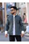 Men's Slim Fit Slim Fit Long Sleeve Double Pocket Shirt with Lapel Detail.