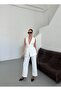 White Eliana Belted Vest Pants Set - 2786 - 6