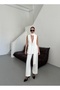 White Eliana Belted Vest Pants Set - 2786 - 7