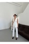 White Eliana Belted Vest Pants Set - 2786 - 5
