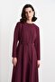 Linda Panelled Long Dress Mürdüm - 2