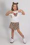 Mojo girl child 4-14 years leopard shorts skirt 0488 leopard