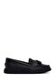 Black Tasseled Leather Women's Loafer - Comfort 24WFD1503FT