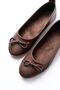 6101 Brown Daily Bow Women's Ballerinas - 3