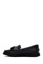 Black Tasseled Leather Women's Loafer - Comfort 24WFD1503FT - 2