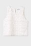 Girls' 8-18 Years Old Three-Dimensional Flower Embroidered Blouse 6038 White - 2