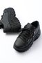 Sp-156 Black Lace-Up Zippered High Sole Casual Sports Shoes - 3