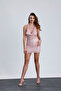 Ball Gown Sleeveless Buzy Sequin Evening Dress |   Elb36124 Powder - 3